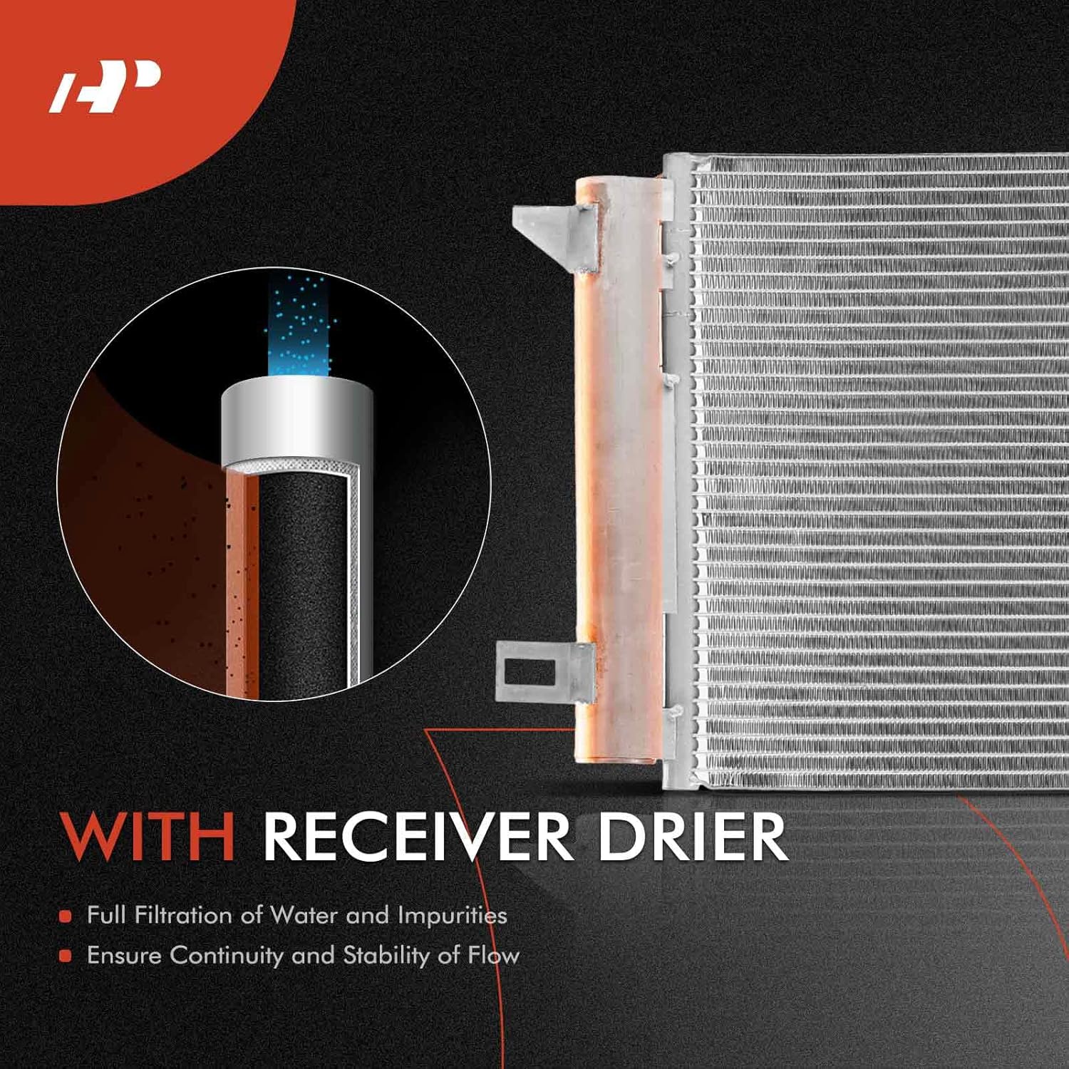 A-Premium Engine Coolant Radiator & A/C Condenser Cooling Kit Compatible with Ford Fusion 2010-2012 & Lincoln MKZ 2011-2012 & Mercury Milan 2010-2011, 2.5L, Automatic CVT Transmission, 2-PC Set