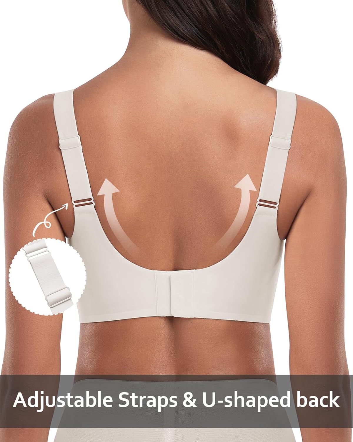 WOWENY Wireless Minimizer Bras for Women Comfortable Full Coverage Padded Bralettes Push Up Smoothing Bra - Image 2