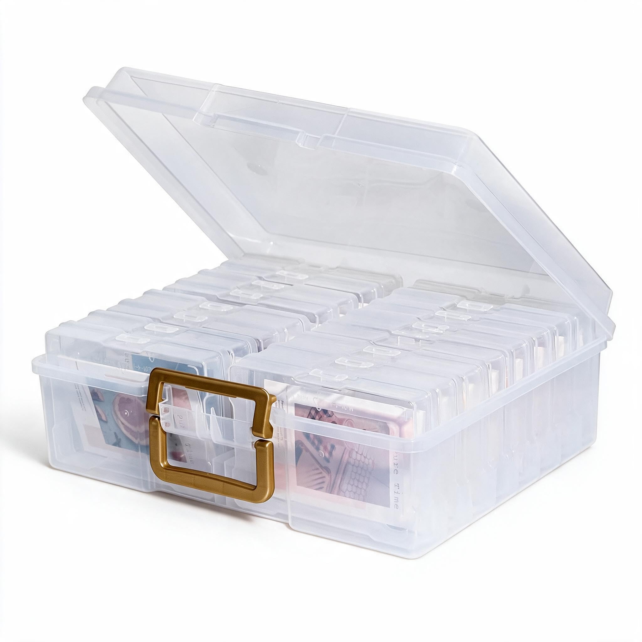 novelinks Photo Storage Box and 16 Inner 4" x 6" Photo Storage Containers