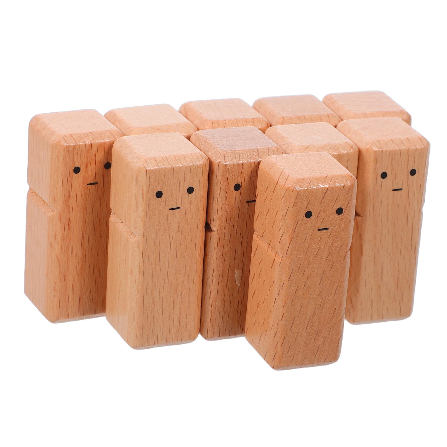 10piezas Muñecos de Clavija de Madera Naturales para Manualidades, Figuras de Juguete sin Pintar para Decoración Diy, Arte Infantil y Proyectos Creativos