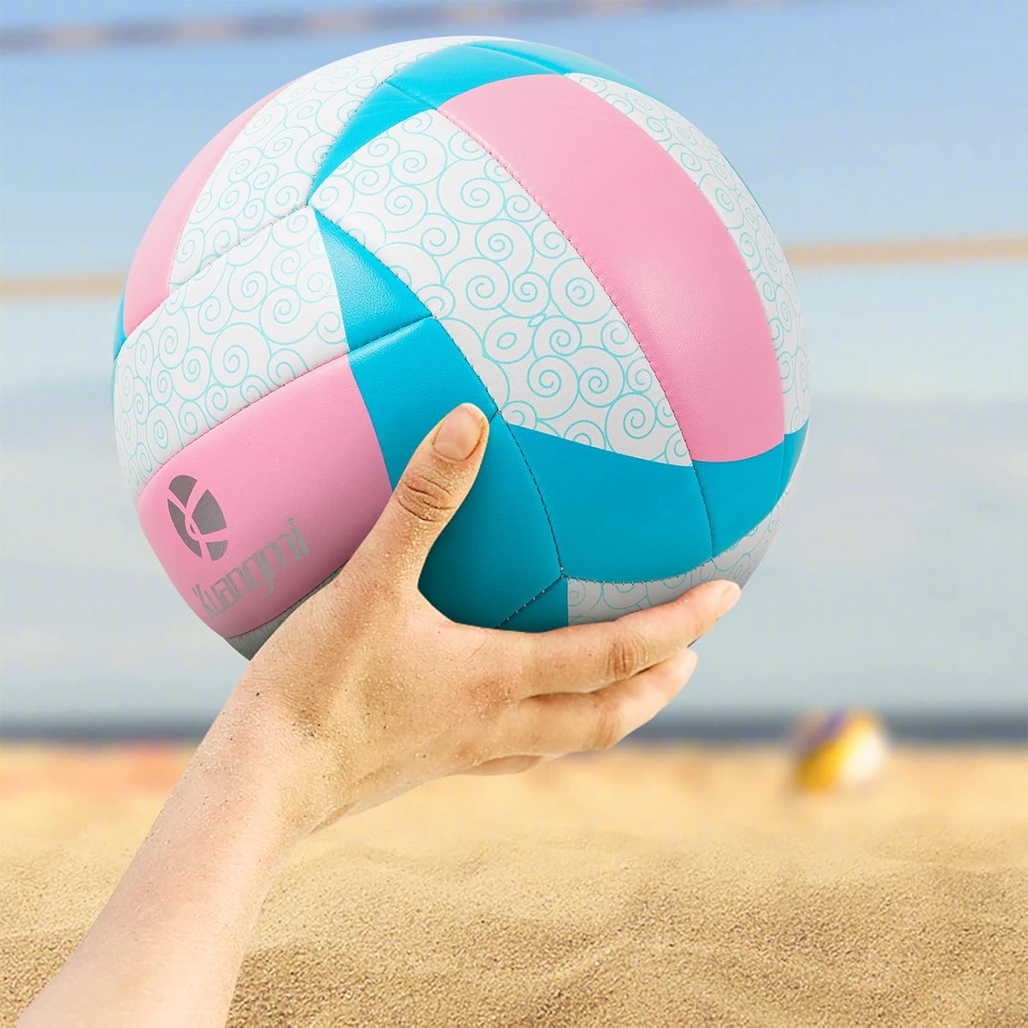 Kuangmi Soft Volleyball, Official Size 5, Indoor & Outdoor Recreational Ball, Sports Training Beach Game Ball