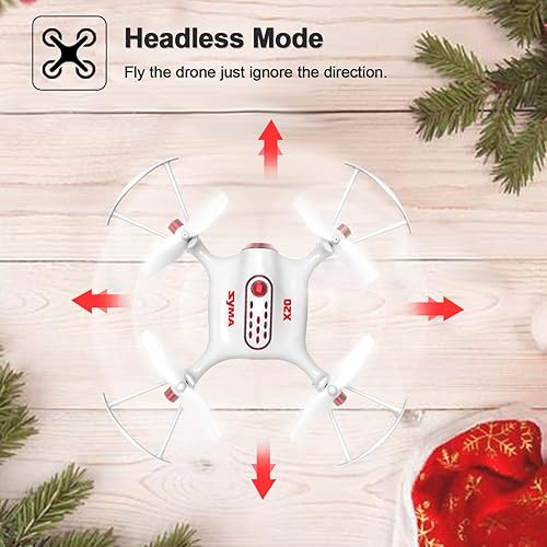 Miniatura 4 de Dron Cheerwing Syma 20 de bolsillo 24Ghz a control remoto Mini Quadcopter con aguante de altitud y una llave para despegue  aterrizaje Blanco