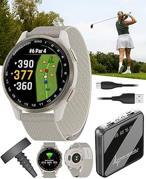 Garmin Approach S50 アイボリー ゴルフ GPS ウォッチ Garmin Approach S50 Golf GPS Smartwatch Cream Gold Aluminum