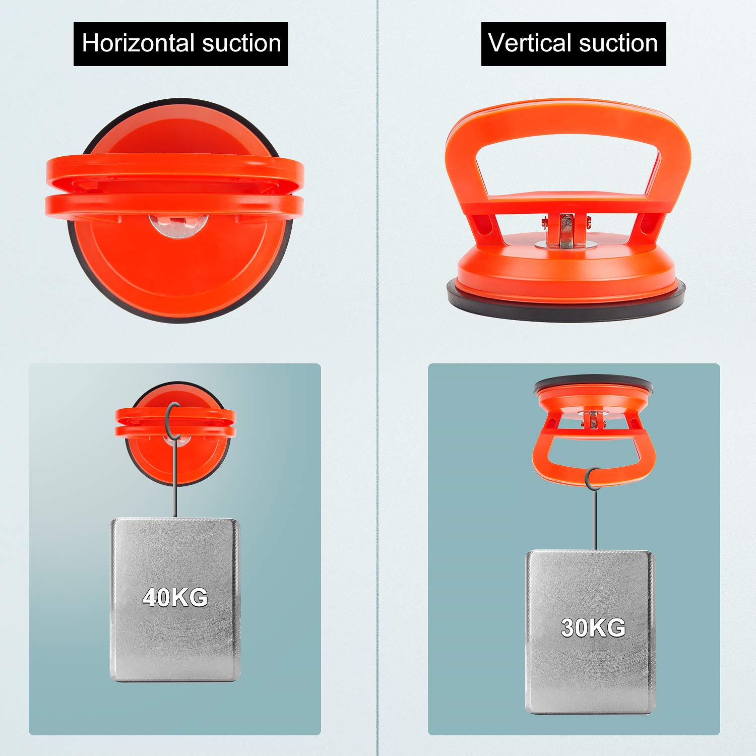 Ventosa para Cristal 118mm 50kg EXLECO Ventosa Coche Abolladuras Naranja