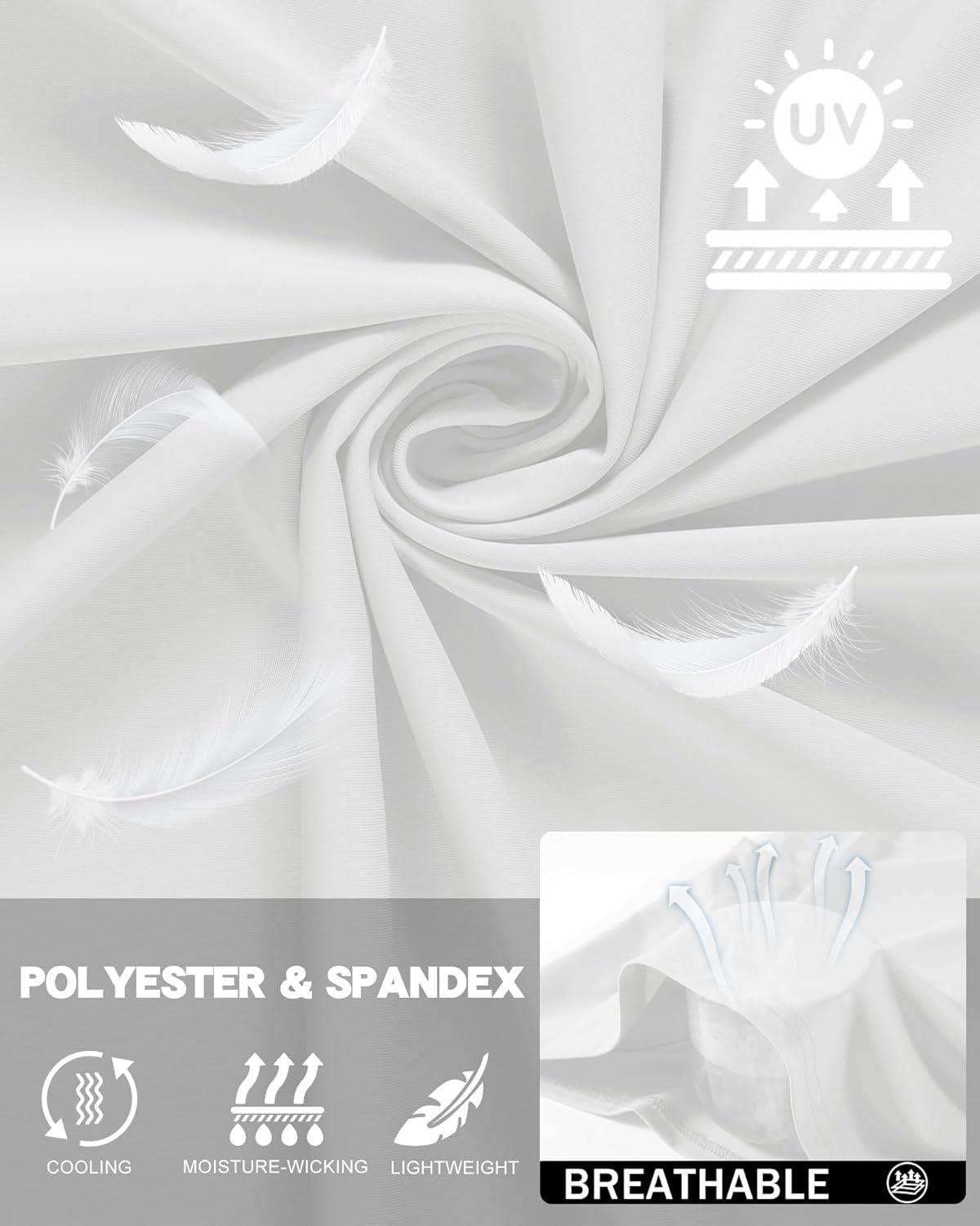 Men's Sun Protection Hoodie Shirt UPF 50+ Long Sleeve Swim Shirt Lightweight Fishing Shirts Running Rash Guards - Image 4