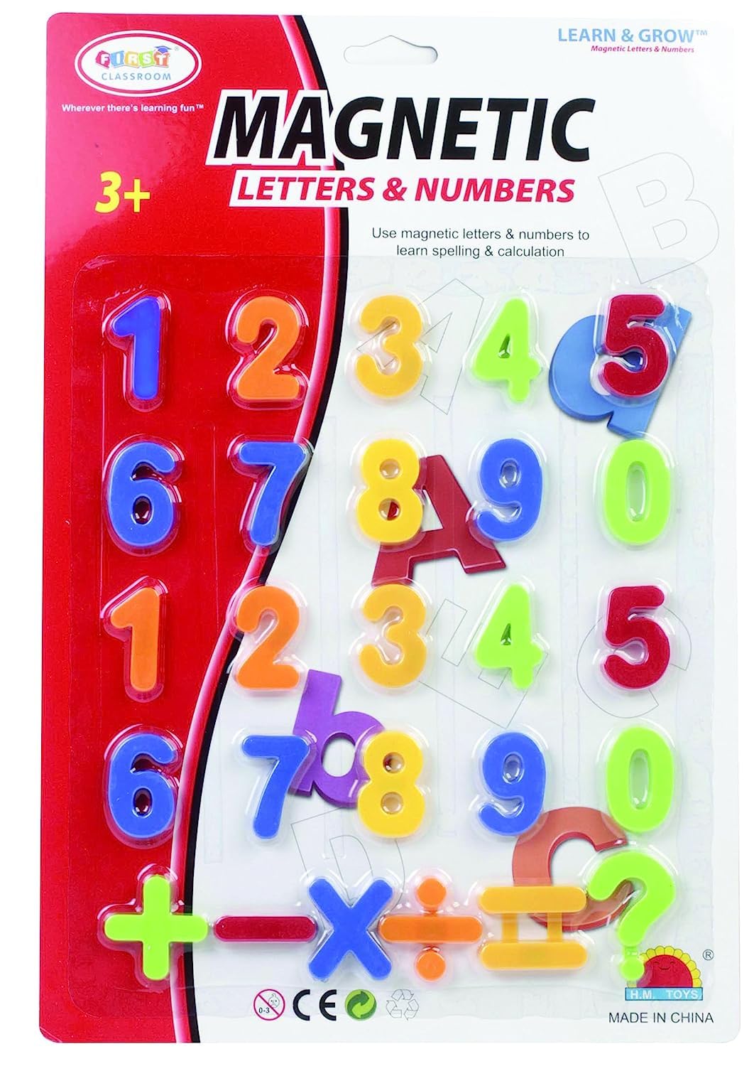 ‎‎‎‎Worldwide e-Mart Magnetic Numbers & Symbols in a Blister Card, 1.5"
