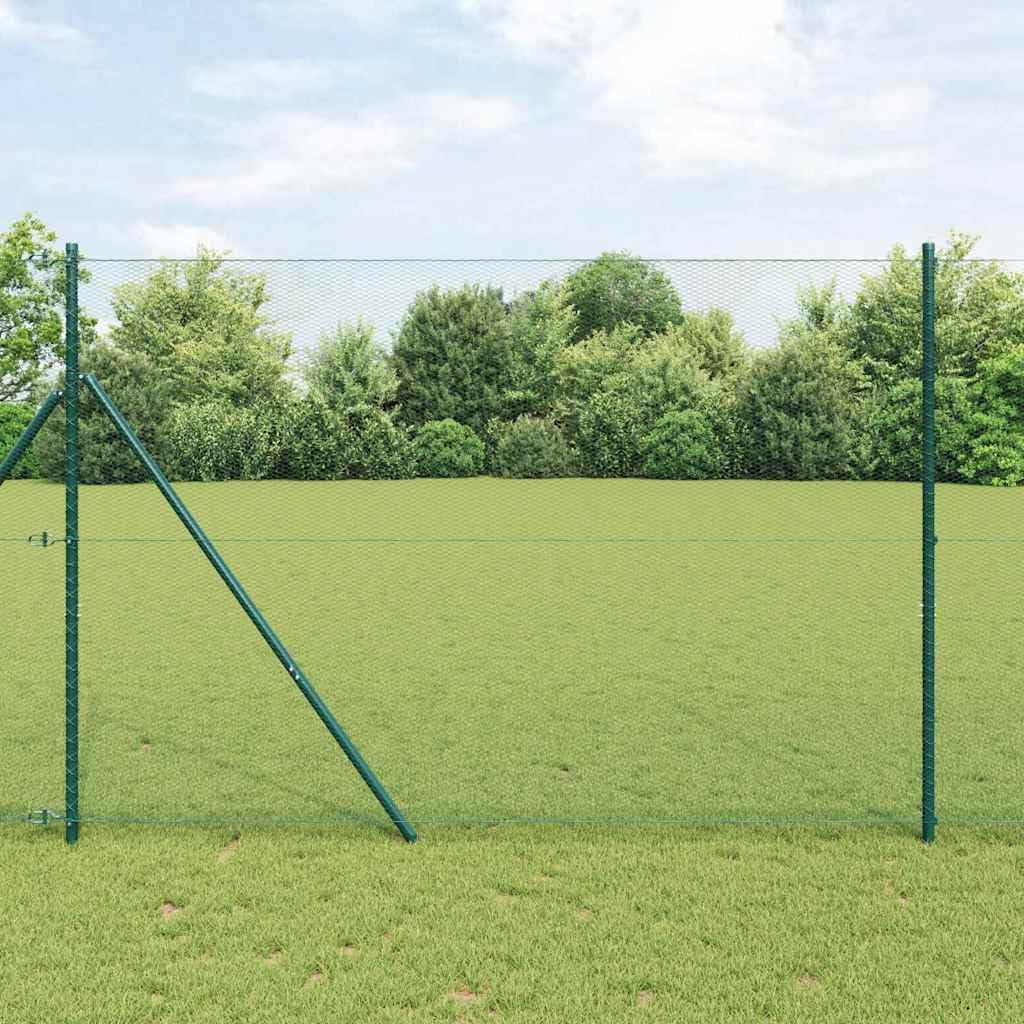 Ogrodzenie sześciokątne, zielone, 1,5 x 50 m, PCW, odporne na warunki atmosferyczne, łatwy montaż, do ogrodu i na taras, bariera dla zwierząt