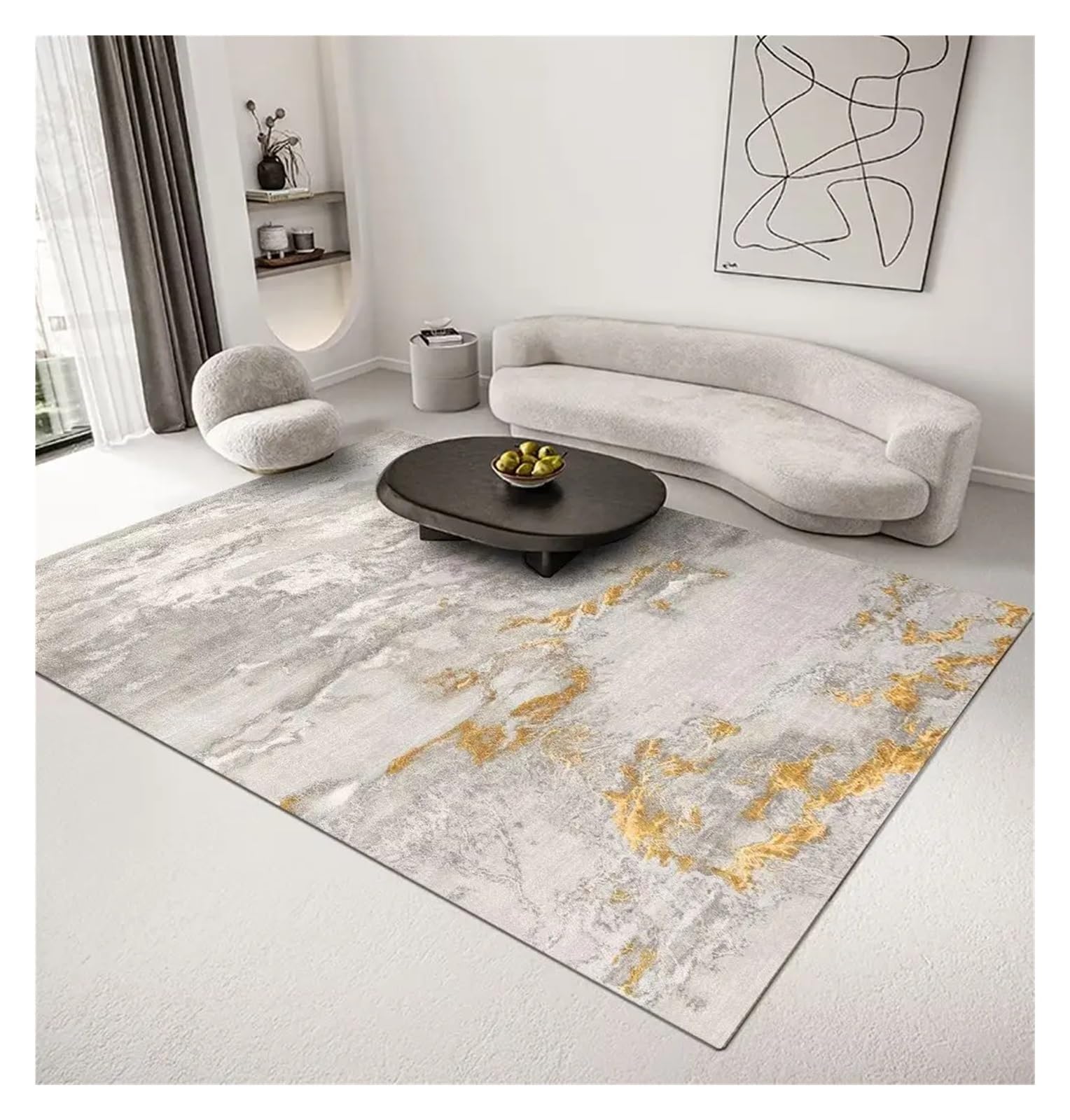 Tapis salon abstrait gris 200x250 tapis de décoration chambre
