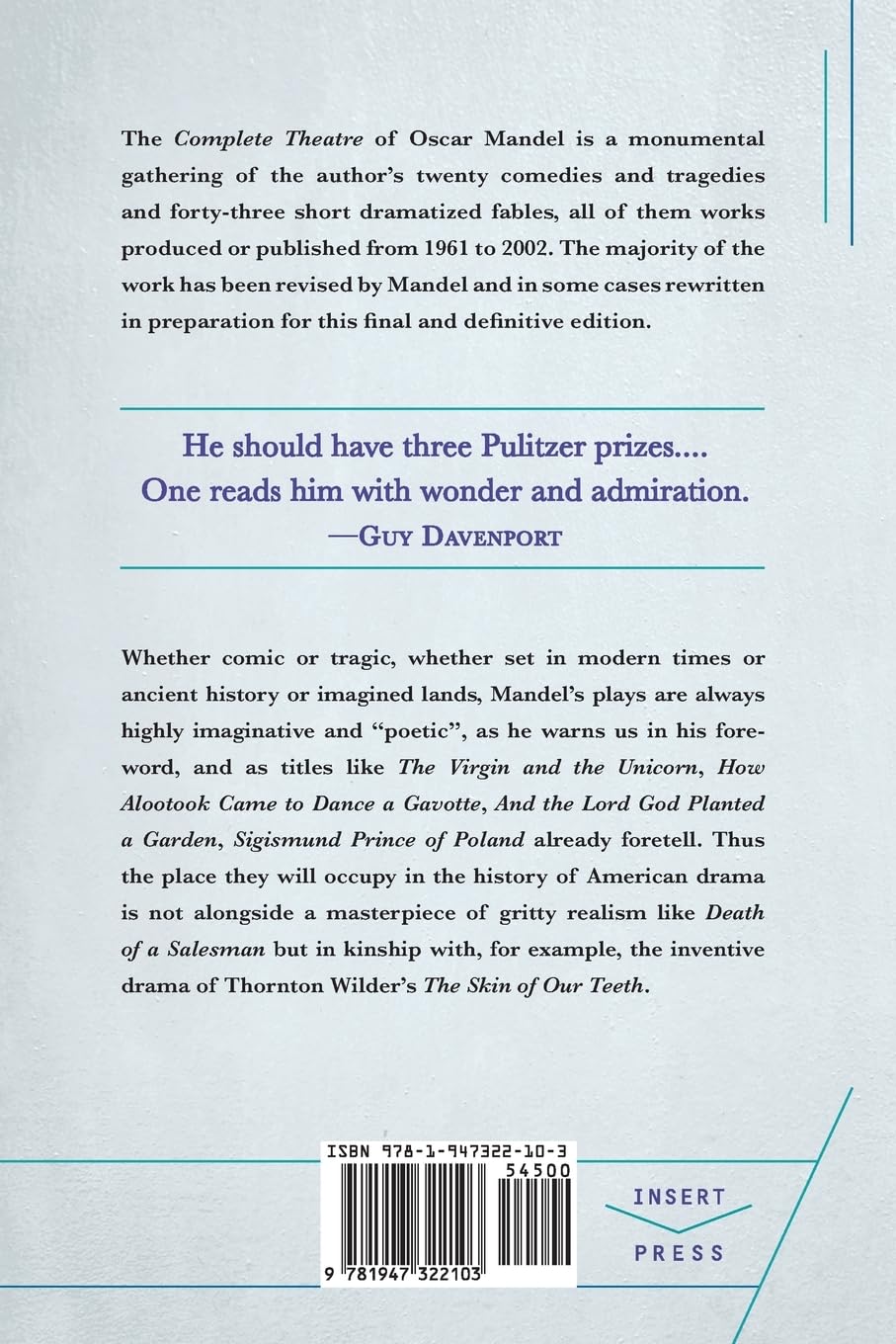 Complete Theatre: twenty plays, forty-three fables