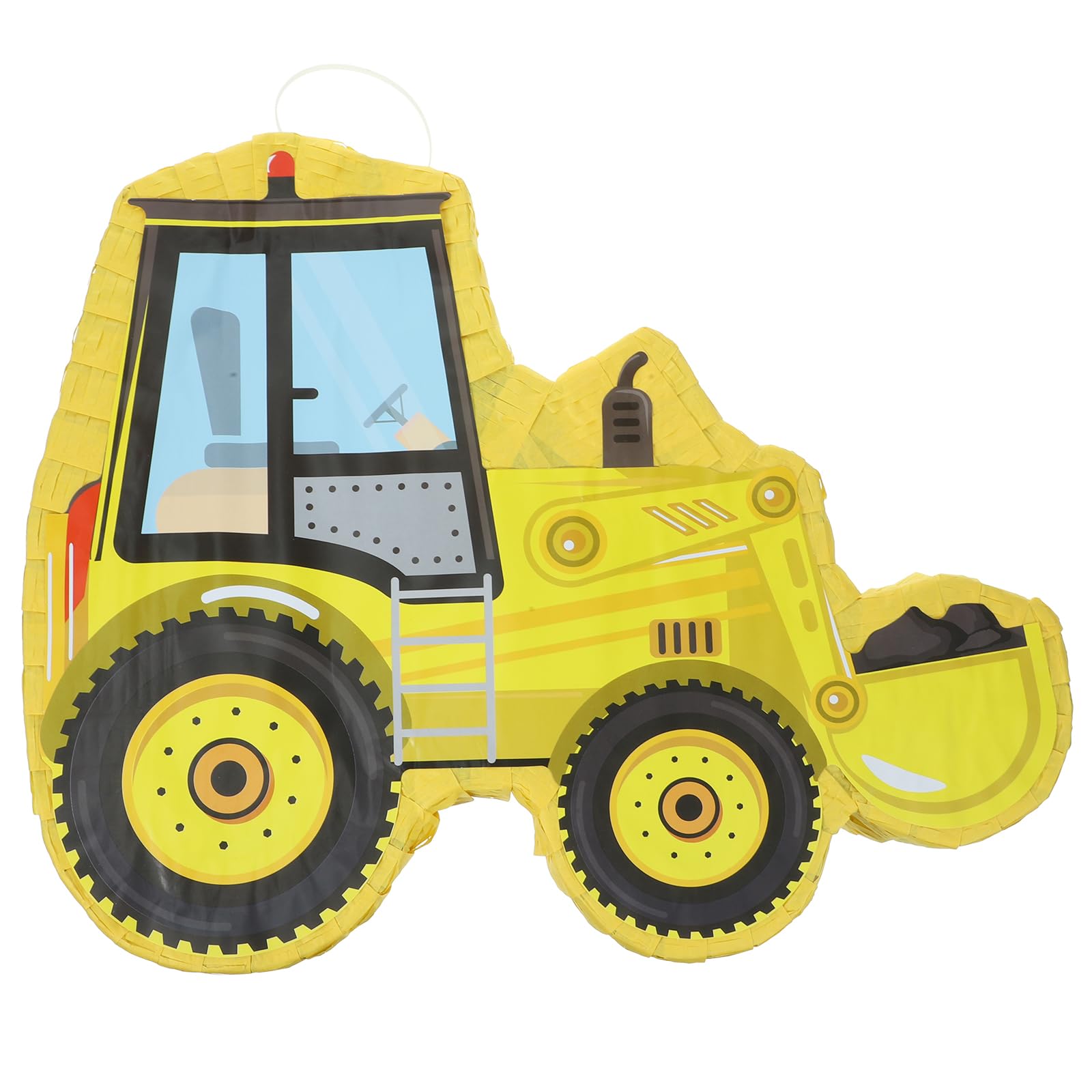 SECFOU Gelbe Bagger Piñata aus Robustem Papier Bunte Fiesta Dekoration mit Süßigkeitenfüllung zum Aufhängen für Mexikanische Partys und Geburtstage