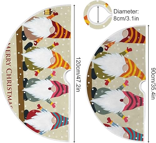 Miniatura 3 de Faldones de árbol de gnomos de Navidad, decoración de otoño, decoraciones grandes para árbol de Navidad, falda de decoración de árbol de Navidad