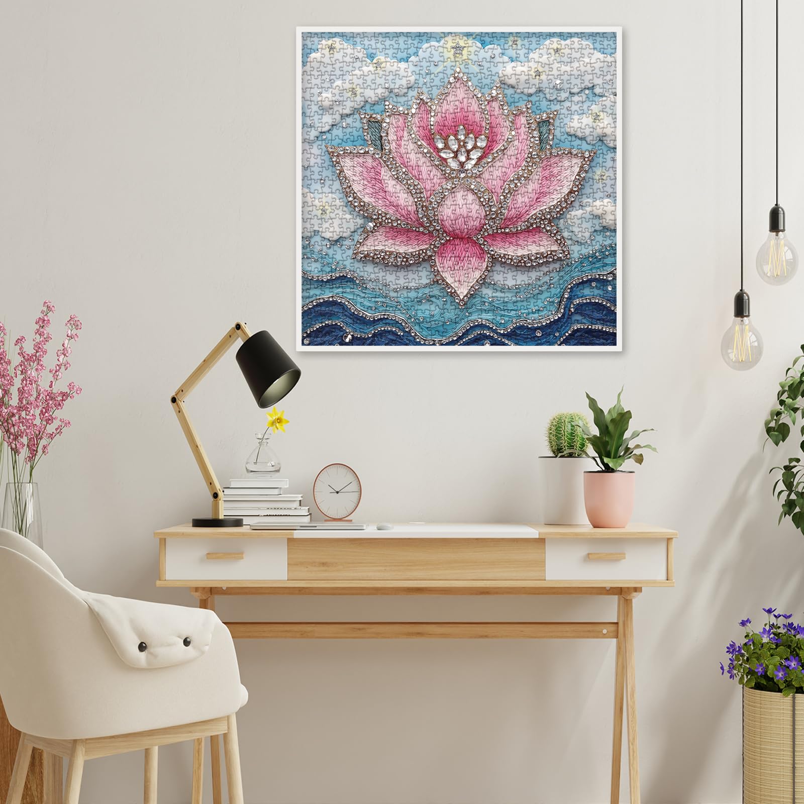 Amazon.com: 3D Crystal Diamond Lotus Jigsaw Puzzle 1000 Piece for