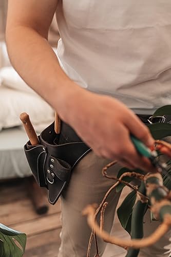 Miniatura 6 de Cinturón de herramientas para jardinero y florista para hombres Cinturón de herramientas de cuero para mujeres Cinturón artesanal para jardinero,