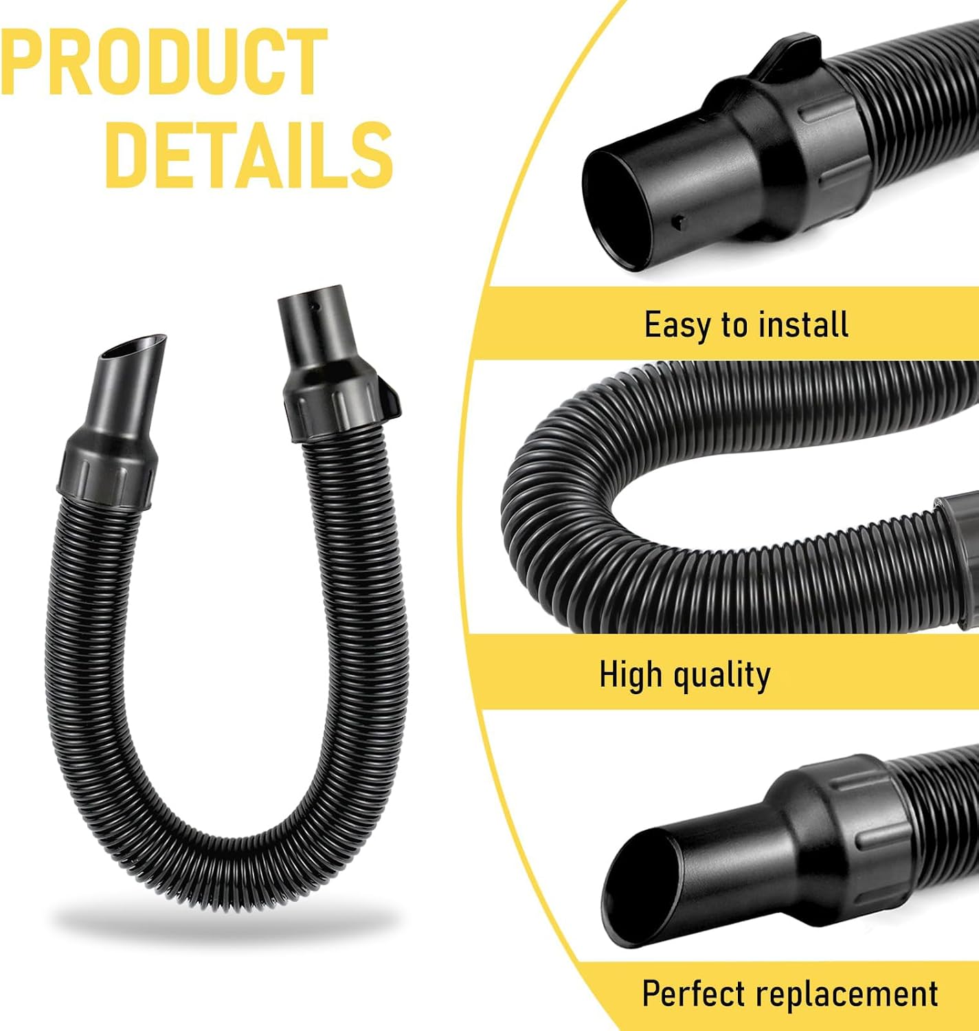 5140128-68 Vacuum Hose Replacement Rubber Hose for DCV580 DCV581H Wet Dry Vacuum Applications Collection