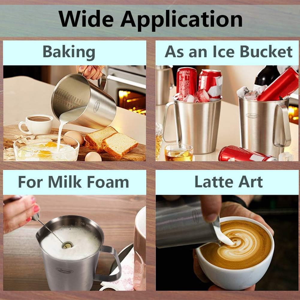 Newness Stainless Steel Measuring Cup, Metal Measuring Cup with Handle (Upgraded, 3 Marking Including Cup/ML/Ounce Scale), 16 Ounces (0.5 Liter, 2 Cup) - Image 8