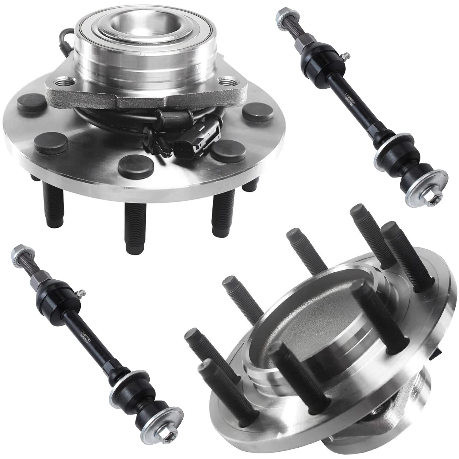 Detroit Axle - RWD Front 4pc Wheel Hubs Kit for 05-09 Dodge Ram 2500 3500