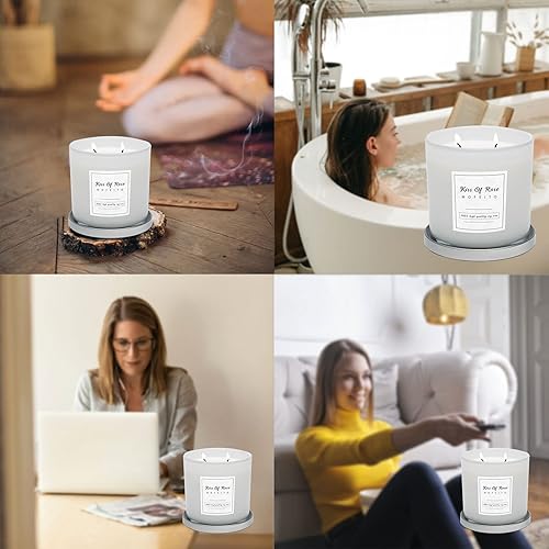 Miniatura 6 de Vela con soporte, tarros de vela, velas perfumadas 100% cera de soja para decoración del hogar, hasta 80 horas de tiempo de combustión, velas de