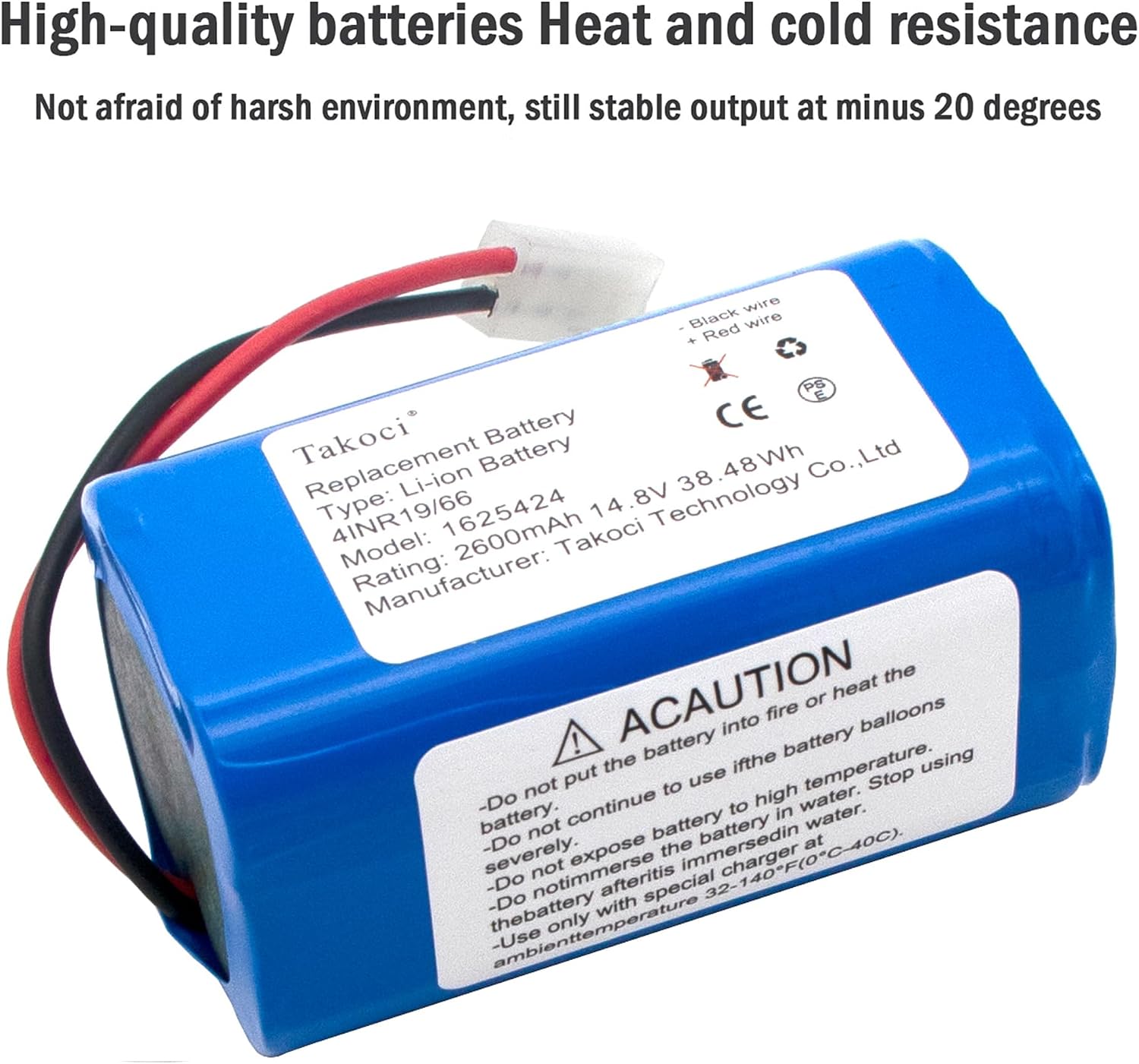 Replacement Battery for 2859 3115 Dry Robotic Vacuum Mid Tier P3001 P2949 P3011 Spin'wave 2859 Spin'Wave Wet, Part NO. 1618526 1625424 5345 Z65B155 14.8V 2600mAh