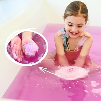 Simba Baff Bombz Miraculous Surprise - Glibbi Badebombe mit Überraschung zufällige Auswahl aus 4 Farben & 1 von 6 Miraculous-Figuren 100 g für Kinder ab 3 Jahren
