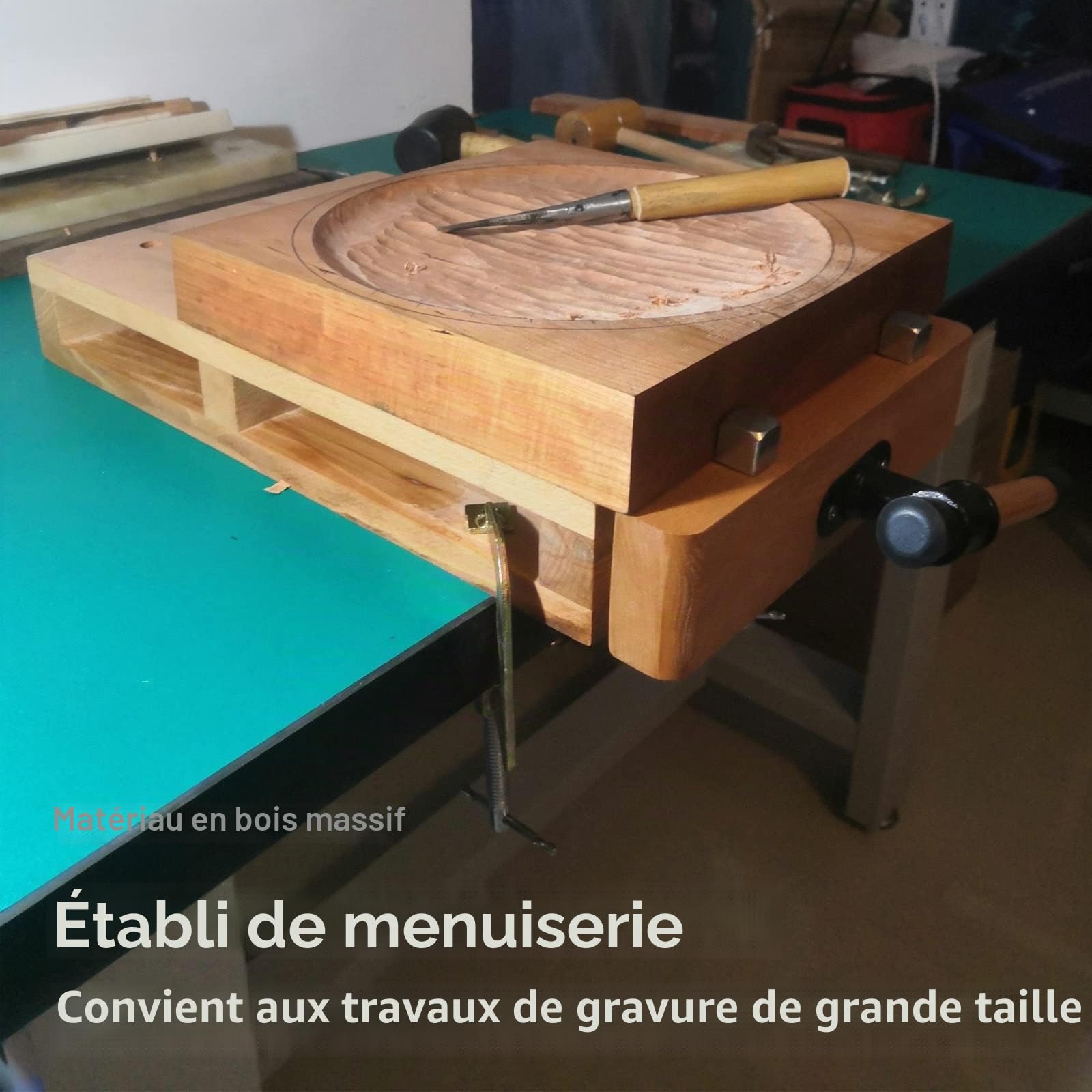 Étau De Menuiserie 200 Mm Powertime - Pour Table D'atelier