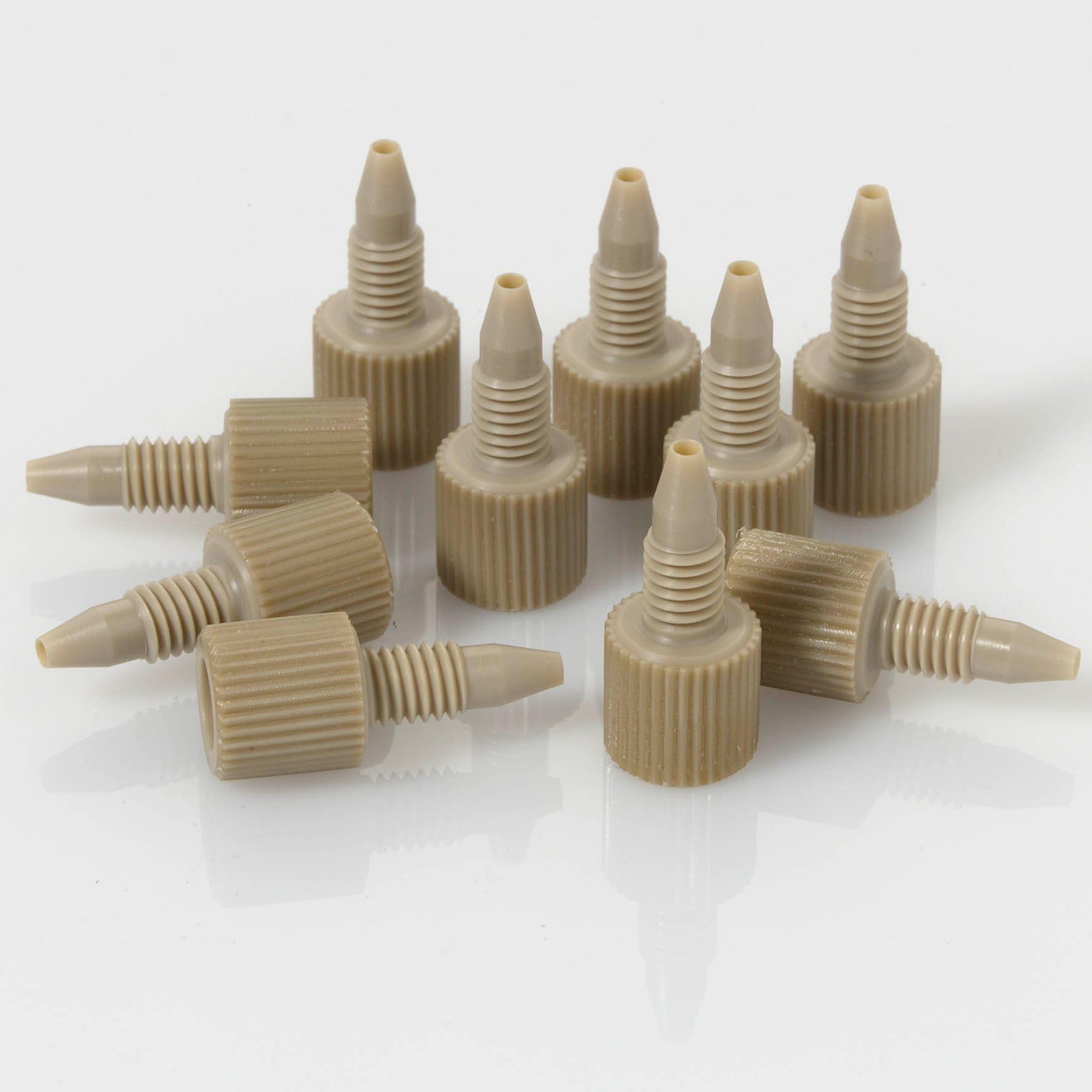 Fingertight One Piece 10-32 PEEK™ Male Nut/Ferrule for 1/16" OD Tubing, 10/pk OEM 5063-6591