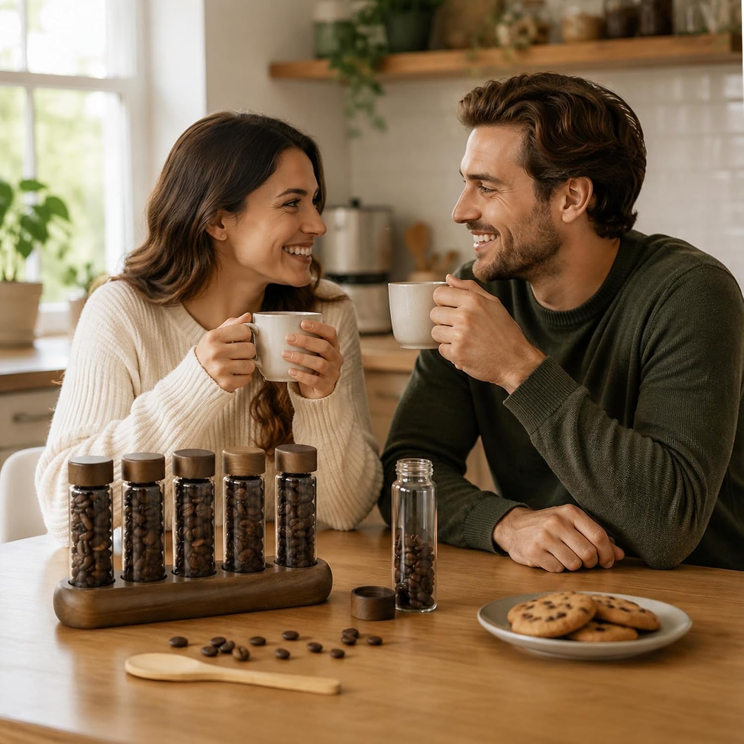Coffee Bean Storage Jars with Stable Base