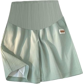 Maternity Shorts Ice Silk Wide Leg Pants Sport Five Pants