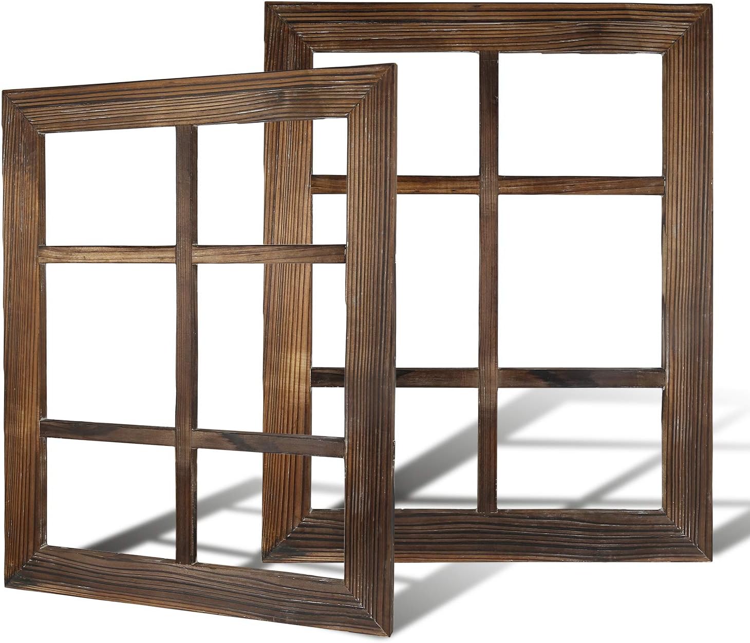 Rustic Wall Decor-Farmhouse Decor-Window Barnwood Frames -Home Decor for Home or Living Room, (2, 18.1X22.1X1)