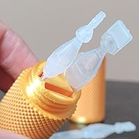 Vista 5 de Znet3D Eye Drop Vial Holder & Travel Carry Case - Securely Holds Three (3) Single-Use Vials - Screw-On Lid, Knurled Pattern - Keep Vials Safe & Silk