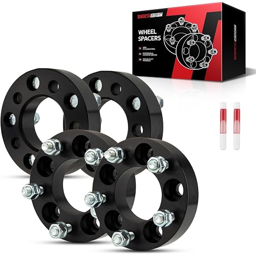 Torchbeam 5x108mm to 5x114.3mm Wheel Adapters 1.25 inch with M12x1.5 Thread Pitch,73.1mm Hub Bore,4pcs Adapters for Focus, Fusion, Taurus, Transit Connect, C-Max, Changes Bolt Pattern