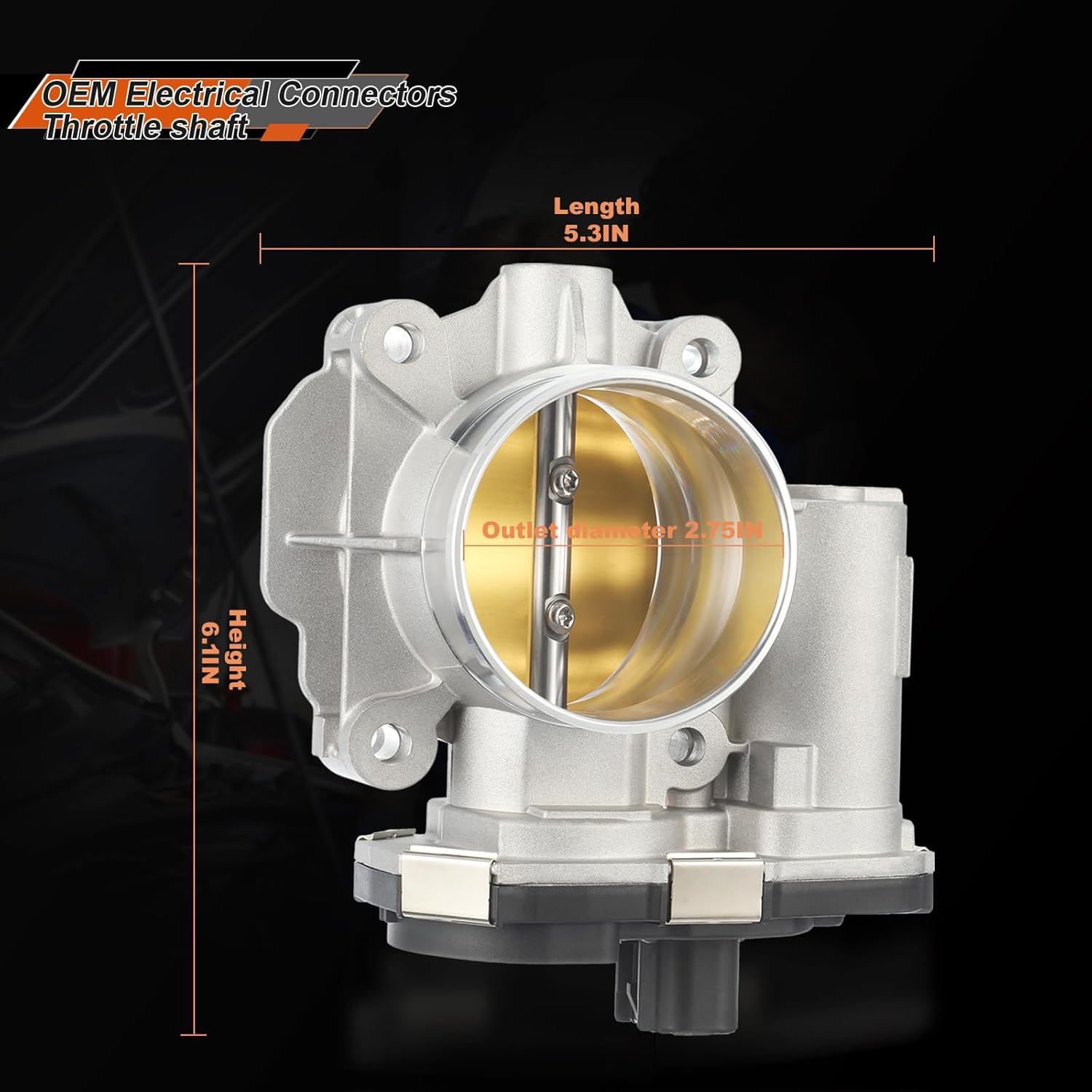Electronic Throttle Body Fit for Chevrolet Equinox 10-11HHR Malibu 08-11, Fit For Buick LaCrosse 10-11, Fit For GMC Terraint 10-11 2.4L L4 Replaces 12607362 12631186 TB1033