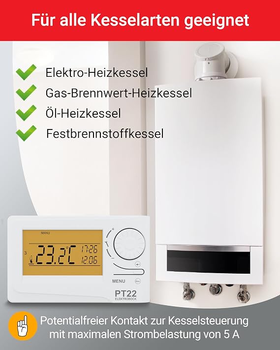 PT22 Electric Bock Digital Room Thermostat