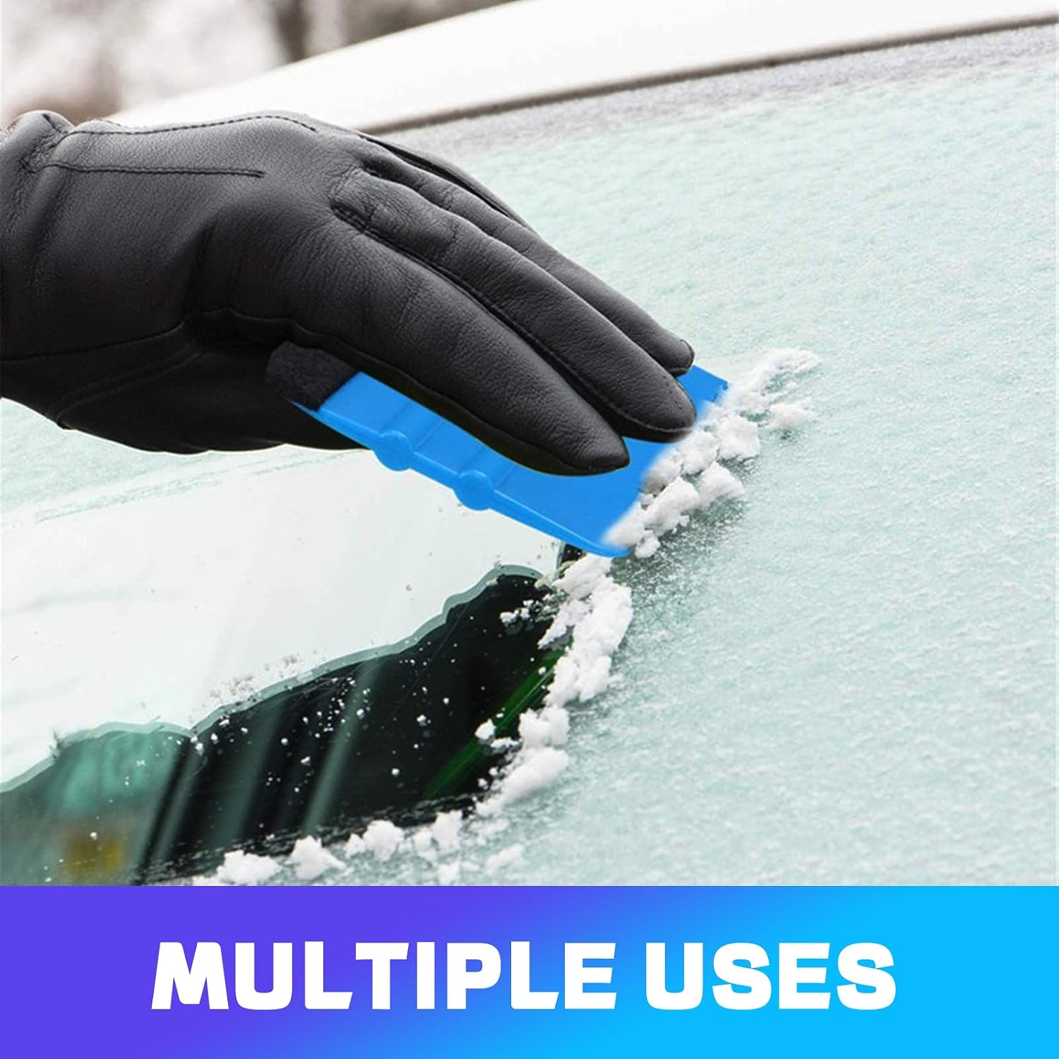 Car Velvet Film Scraper, Color Changing Film Sticking Tool, Used for Car Film Sticking and Decal Sticking. Reduce Vehicle Scratches- Blue 8-Pack