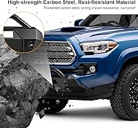 Vista 4 de Parachoques delantero resistente compatible con Toyota Tacoma 2016 2017 2018 2019 2020 2021 2022 2023. Parachoques delantero con espacio