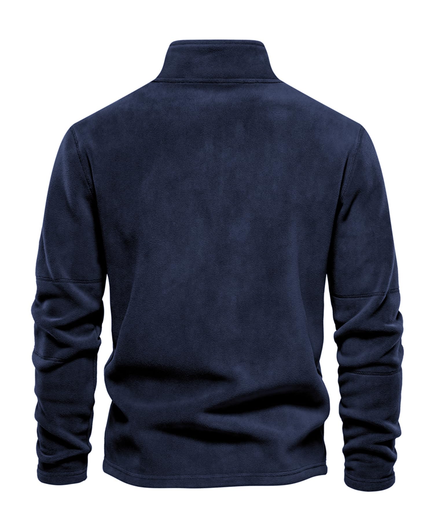 Herren Fleece Pullover Zip Neck Sweatshirt Herbst Winter Dickes Microfleece Sweater Stehkragen Langarmshirts Basic Einfarbig Sweatjacke Langarm Polo Freizeit Soft Pulli Fleecepullover
