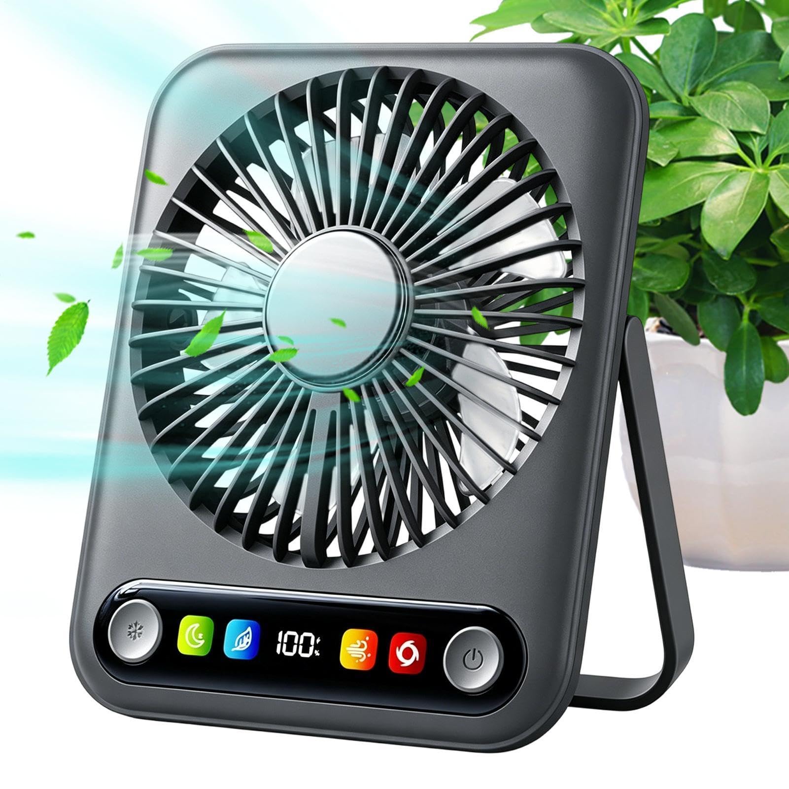 Ventilatore Da Scrivania E Silenzioso Display Digitale 100 Velocità 3000mAh
