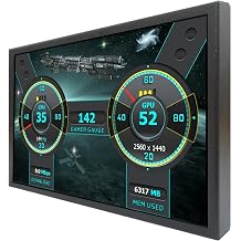 VSDISPLAY 8" 1280x800 IPS LCD Monitor Portable Small Display Internal Theme Editor Computer PC Case In-Screen Monitoring CPU GPU RAM Temperature Data, Black