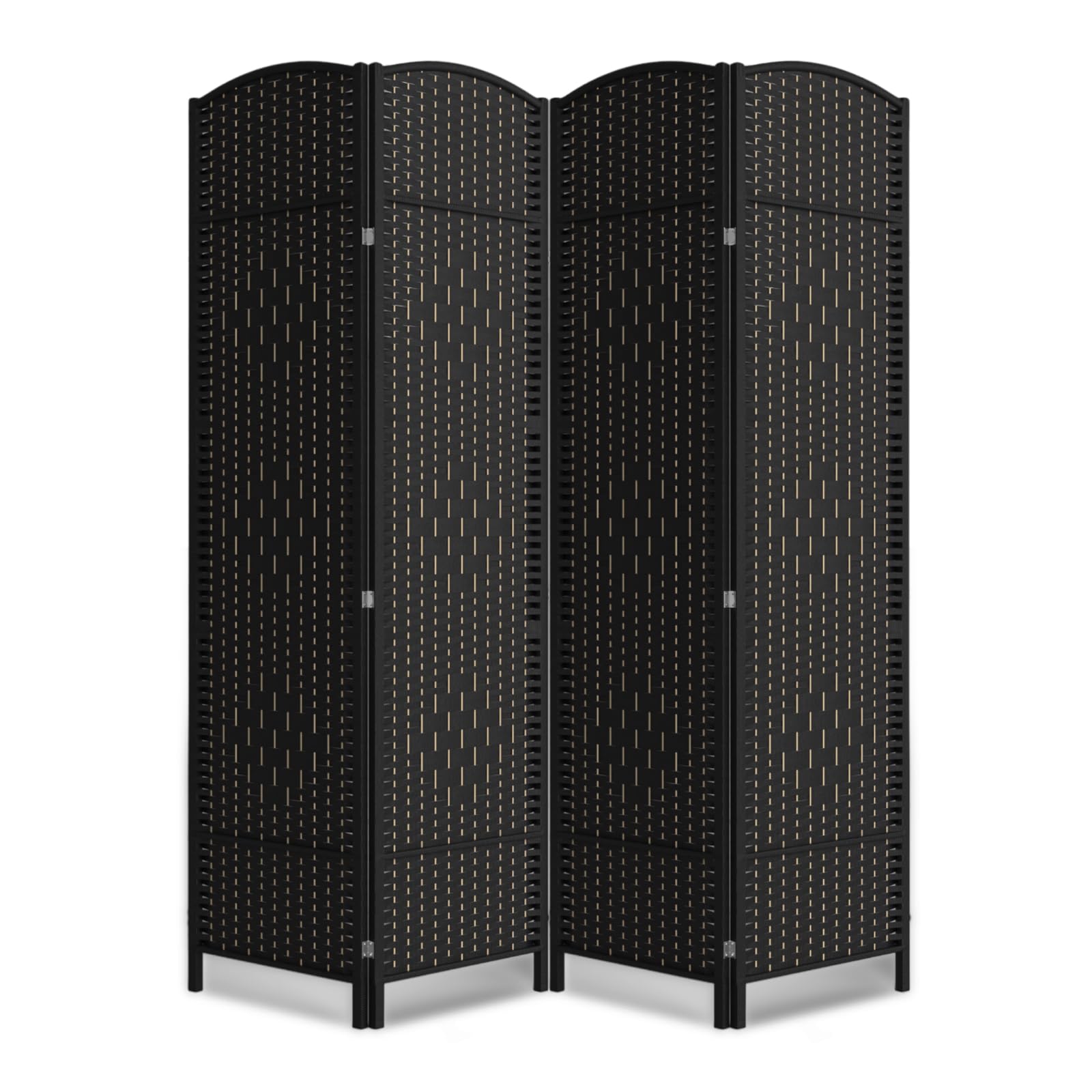 Cocosica 4 Panel Room Divider,6Ft Folding Privacy Screen,Tall - Extra Wide Foldable Panel Partition Wall Divider with Diamond Double-Weaved Hand-Woven