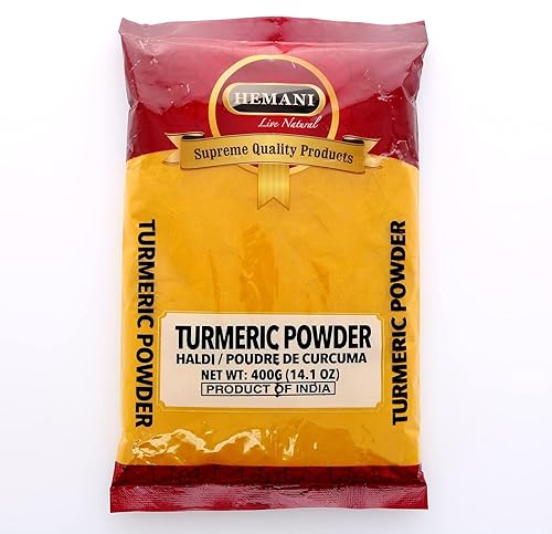Hemani Polvo de raíz de cúrcuma 100% natural 14.11 oz (14.1 oz) Haldi Curcumina Curcuma