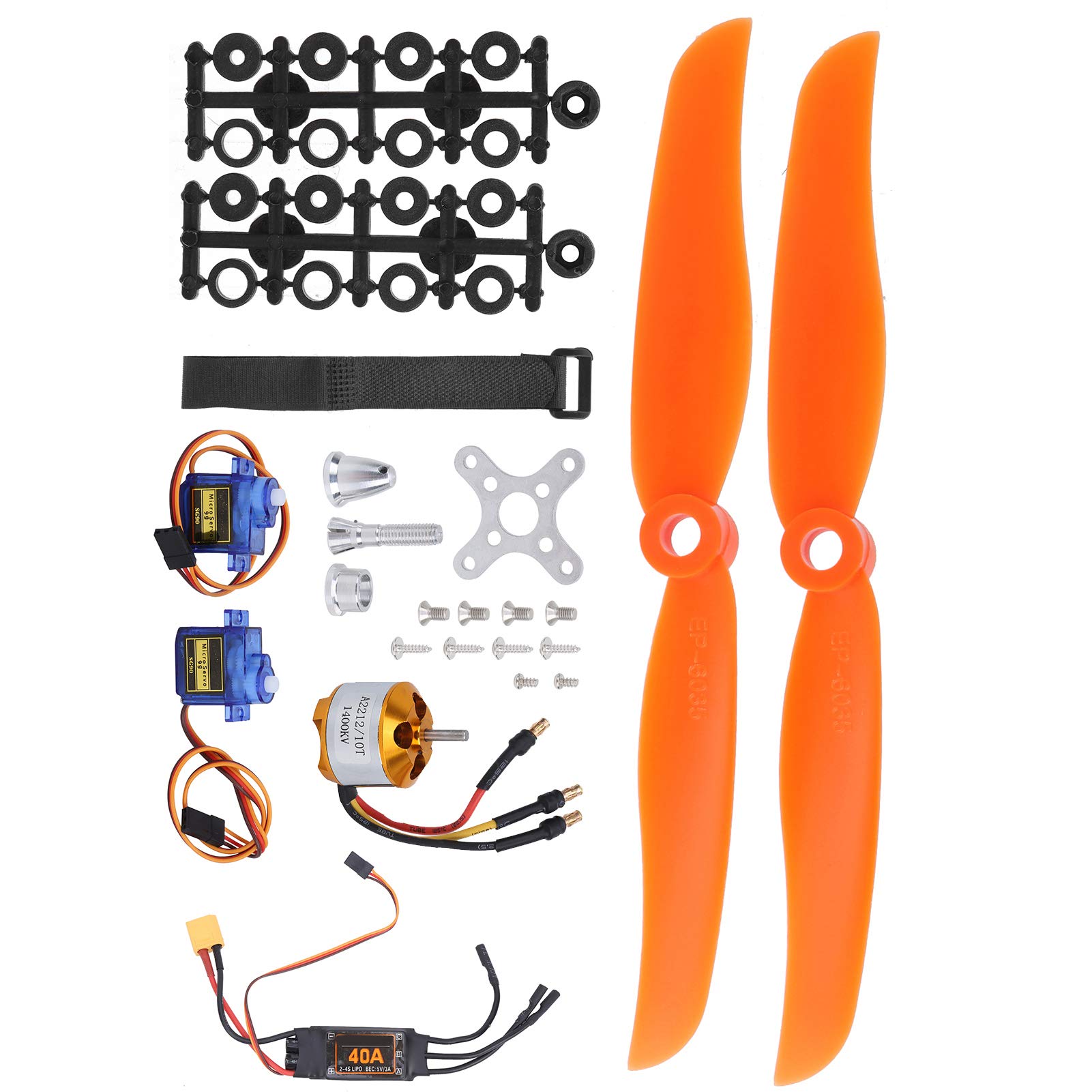 Accesorio De Avión RC 40A XT60T ESC 2212 KV1400 Motor SG90 Servo 8060 Kit De Hélice para RC Drones Helicópteros FPV