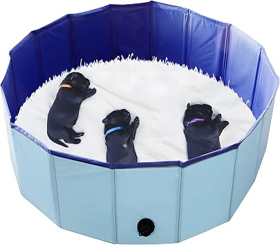 Artilife Whelping Box for Dogs and Puppies,Welp Box Whelping Pool,Puppy Whelping Box,Whelping Pen for Dogs,Great for Puppies,Easy to Clean 32inch Dia.x12inch H80x30cm, Blue