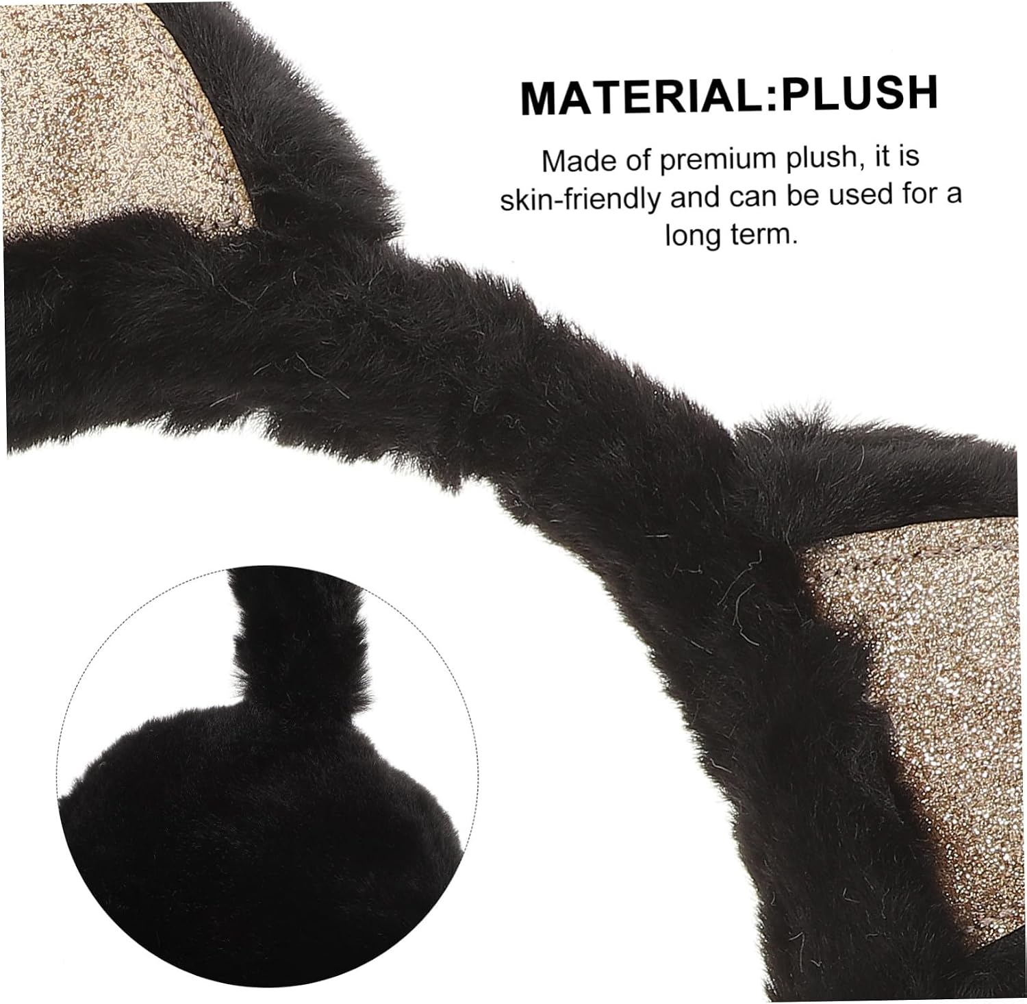 Winter Ear Muffs Cute Cat Ear Design Plush Warm Earmuffs for Boys for School Hiking Camping