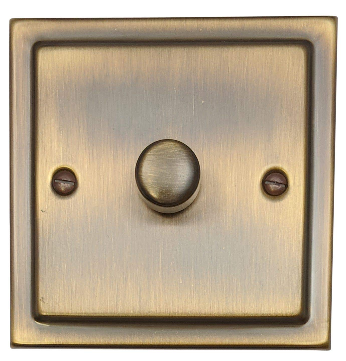 G&H TAB11 Trimline Plate Antique Bronze 1 Gang 1 or 2 Way 40-400W Dimmer Switch