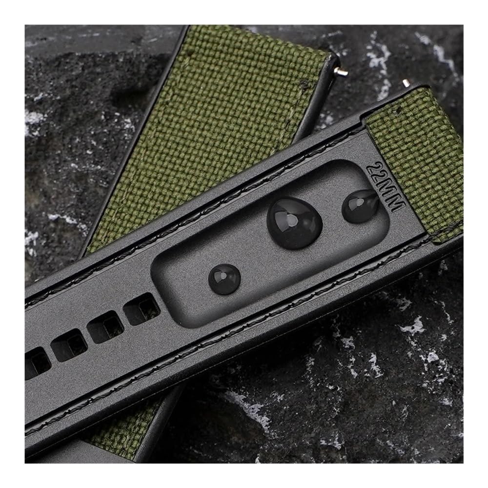 Gewebtes Canvas-Gummiarmband, 20 mm, 22 mm, 24 mm, Schnellverschluss, wasserdicht, für Herren, Nylon, Sport, Ersatzarmband, Uhrenarmband, passend für Omega und Seiko