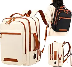 [ASSISTA O VÍDEO] Mochila de Viagem Expansível Impermeável Resistente Grande Capacidade Nylon Laptop Saída USB Multifuncional (MX-987)