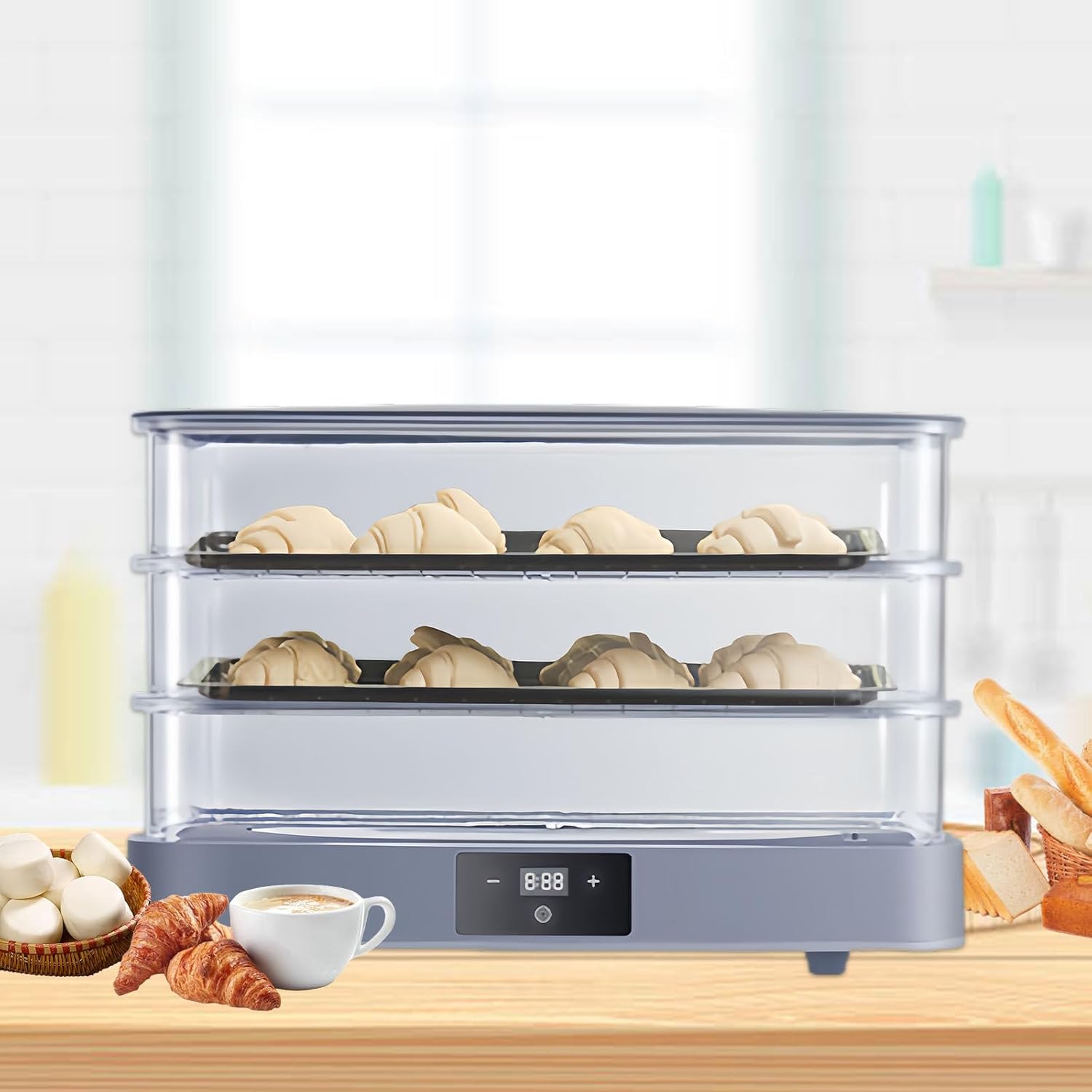 Double Layer Dough Proofing Box - 40L Bread Fermentation & Sourdough Set, Household Yogurt Maker with Constant Temperature Control for Perfect Proofing & Fermentation