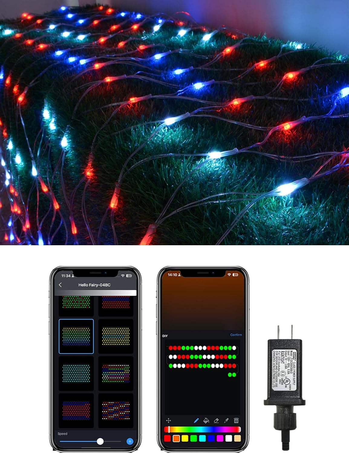Smart Net Lights for Bushes 150LED 6ft x 4ft, Programmable Lightshow RGB Mesh Lights, Connectable Waterproof with Timer Bluetooth Christmas Net Lights for Bushes Outdoor Yard Shrub Decoration Smart Net Lights for Bushes 150LED 6ft x 4ft, Programmable Lightshow RGB Mesh Lights, Connectable Waterproof with Timer Bluetooth Christmas Net Lights for Bushes Outdoor Yard Shrub Decoration