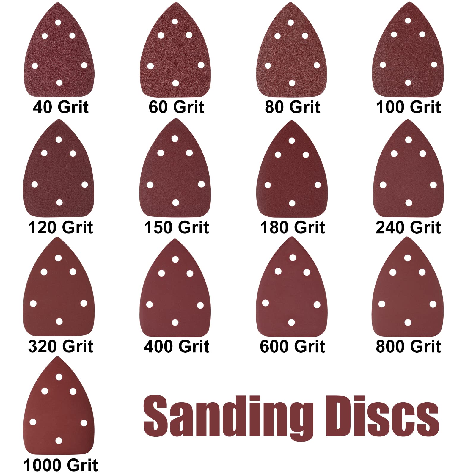 Mouse Sander Sandpaper 40 Grit - 30 Pcs -7