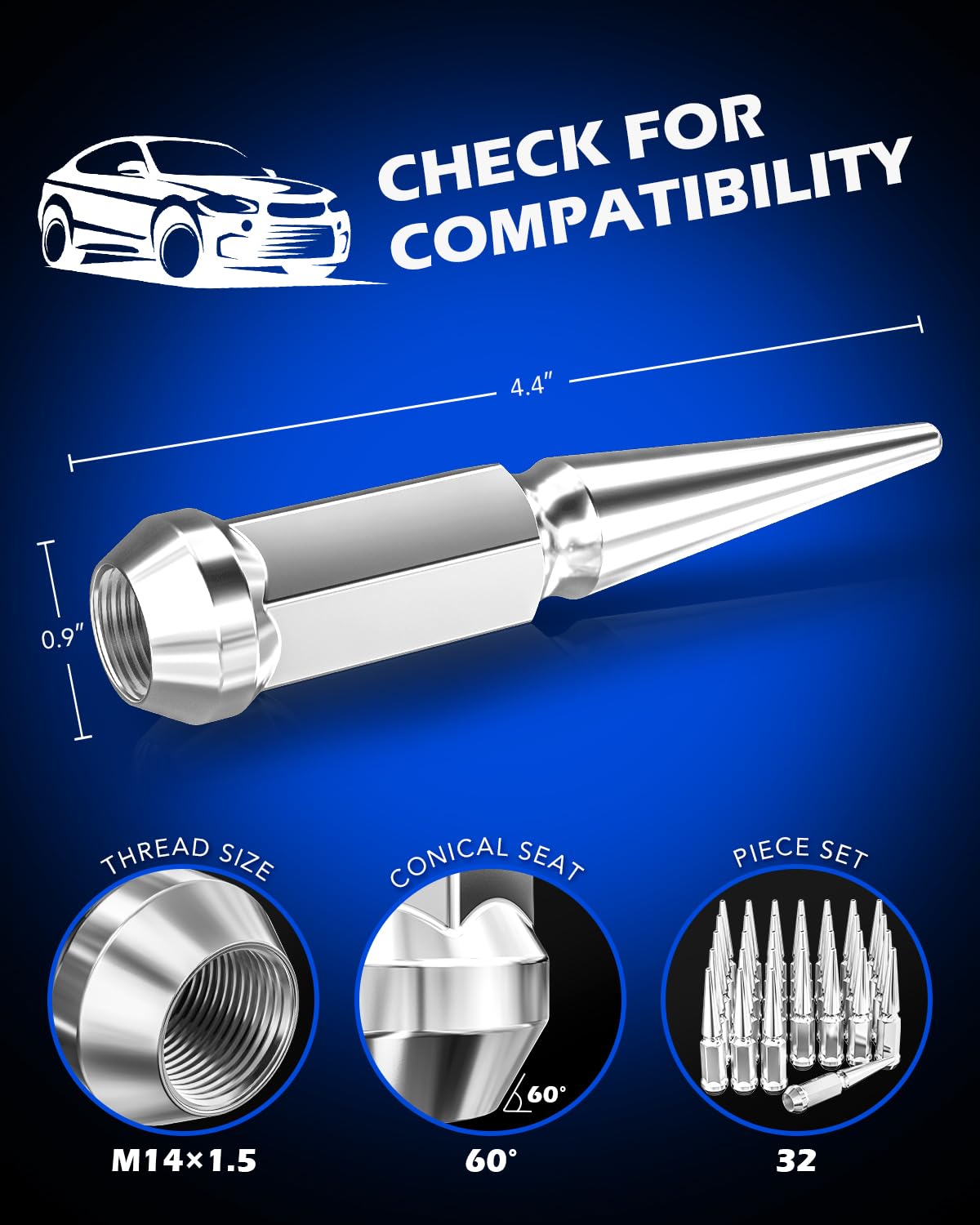 Spike Lug Nut Keynull