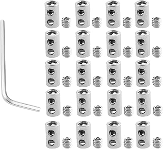 20Pcs Rope clamps Rope Connectors Fittings Code lock Rope Connector with Wrench for 1-2mm Rope Wire Rope Cable 10x6x2.6mm